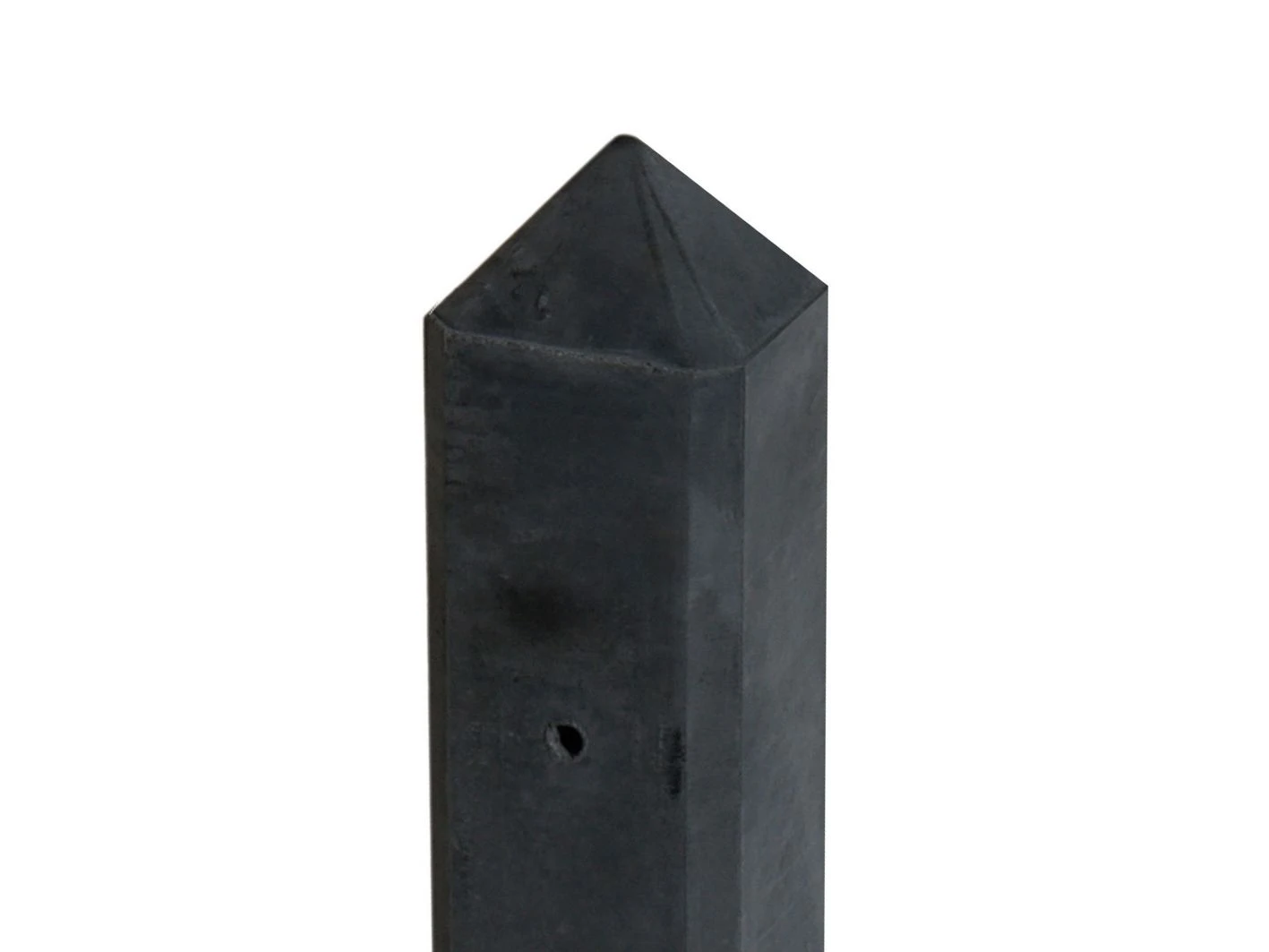 Beton Eindpaal Glad Met Diamantkop 10 x 10 cm (100 x 100 mm) Antraciet - Lengte 280 cm - Afbeelding 1